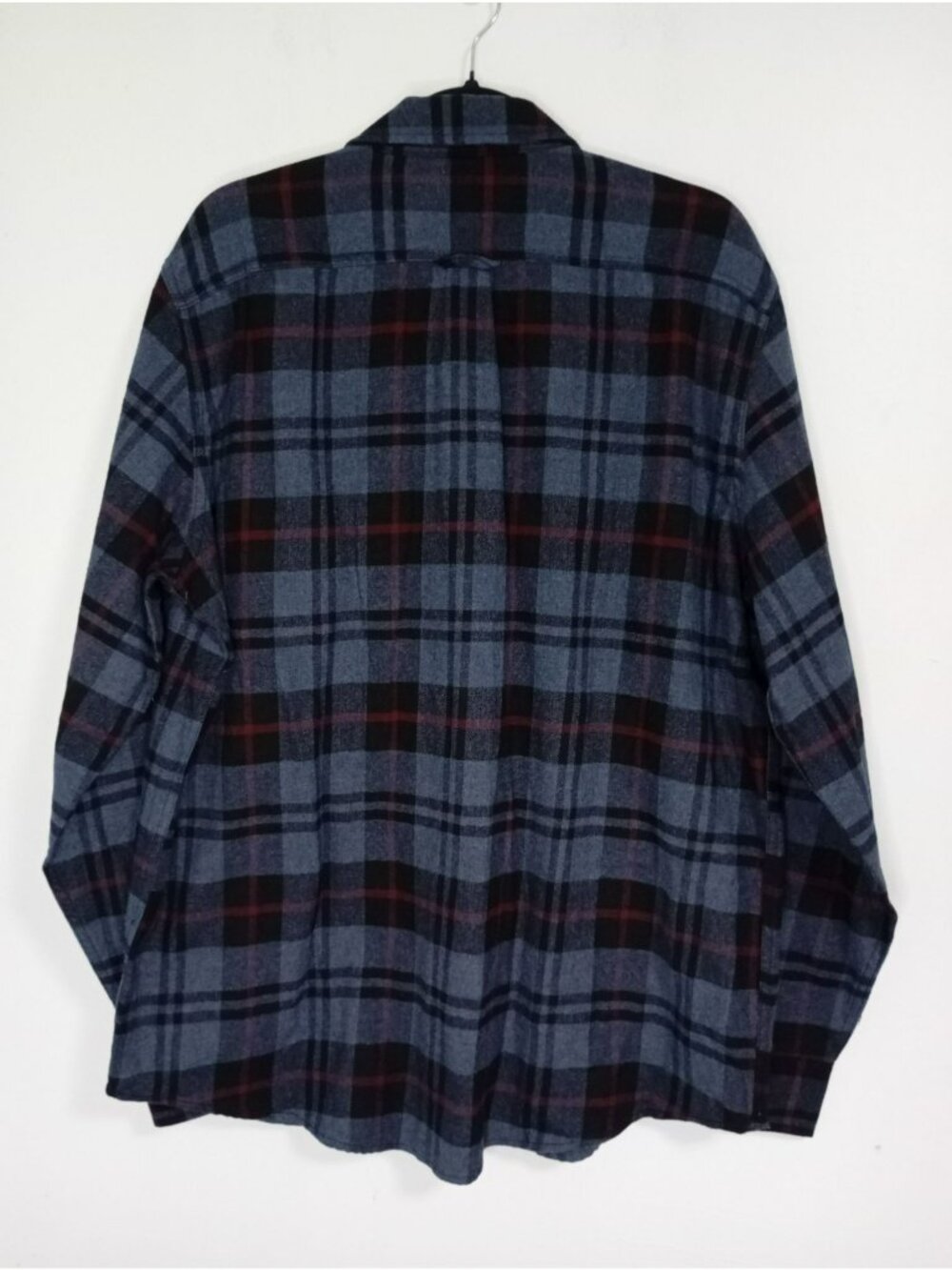 Woolrich Mens XL Blue & Red Plaid Button-Up long sleeve Shirt Cotton Blend - Picture 9 of 9